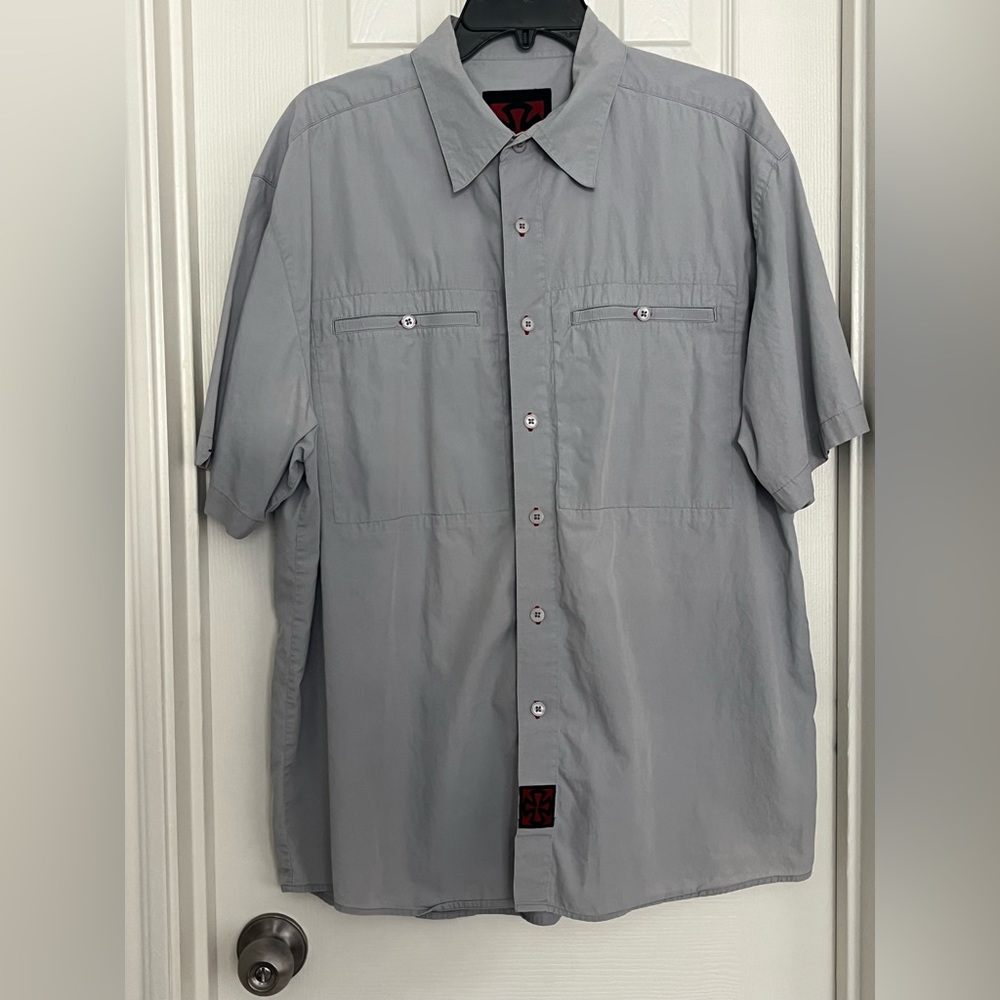 Men’s Grey Button Down Shirt XL